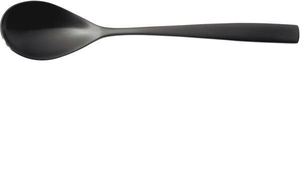 Barcelona Šalátová lyžica nerezová 27 cm, čierna