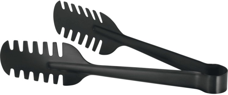Gastro Kliešte na špagety nerezové 24 cm, čierne