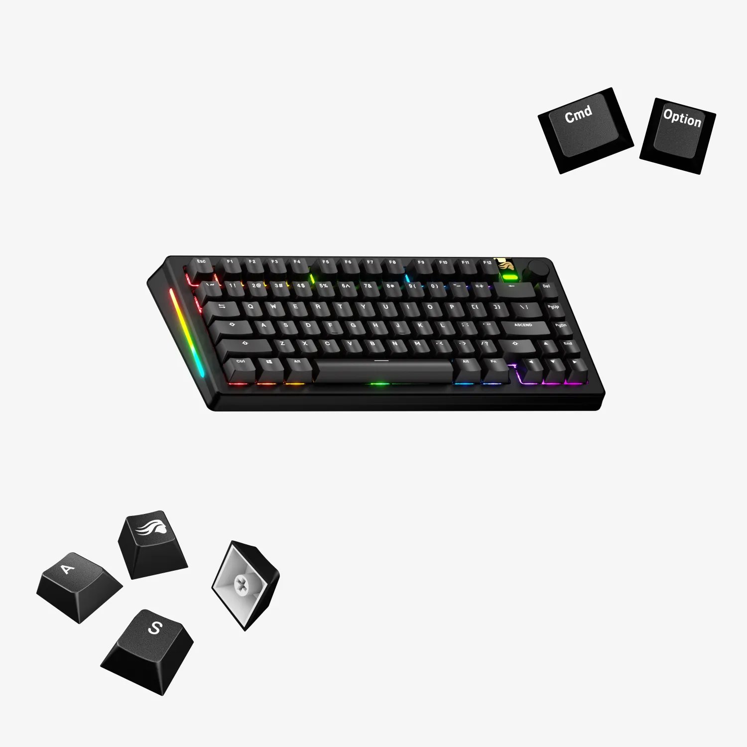 Glorious Gaming GPBT Keycaps Black – US Layout