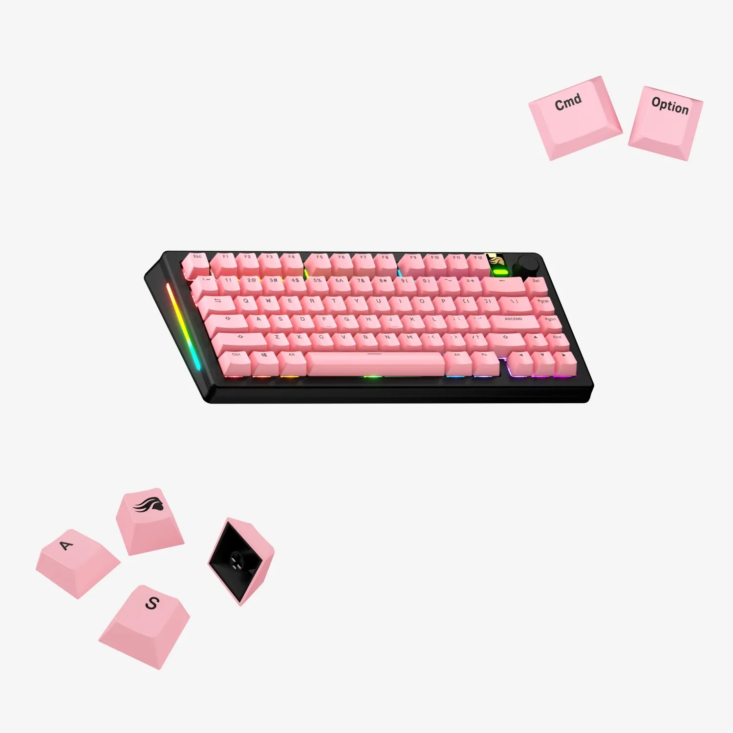 Glorious Gaming GPBT Keycaps Potion Pink – US Layout