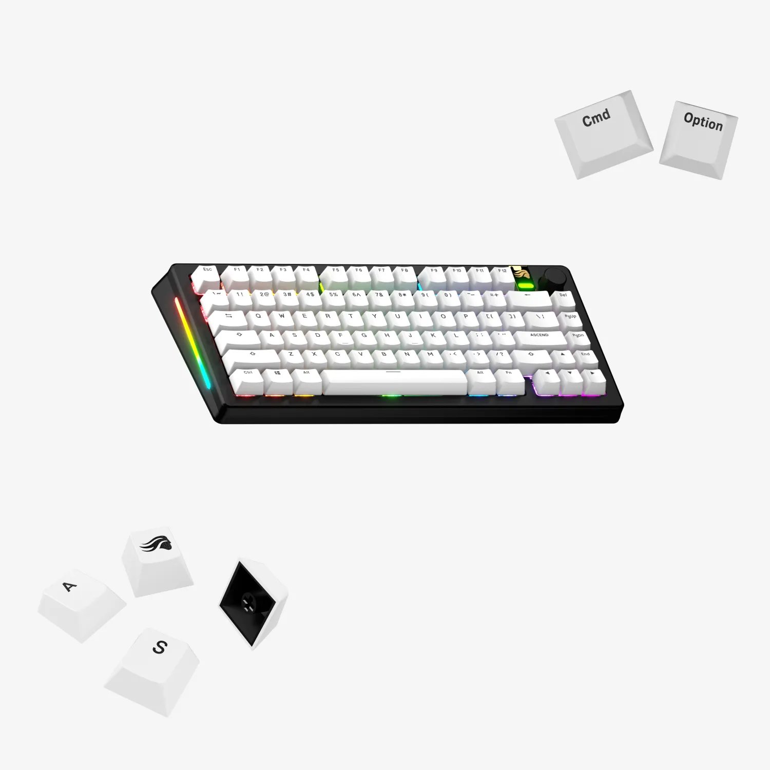 Glorious Gaming GPBT Keycaps White – US Layout