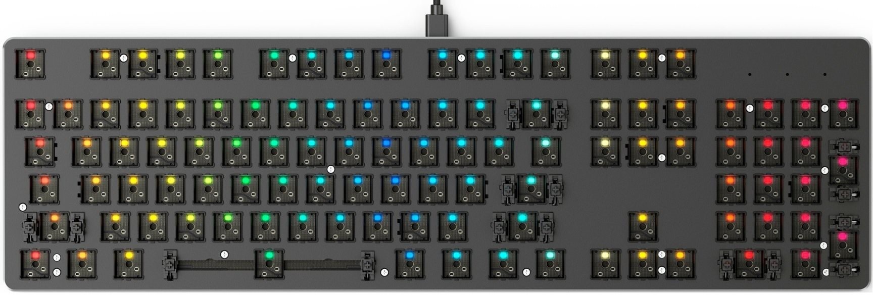 GLORIOUS GMMK 3 PRO 100 % Barebones Wired Black – US