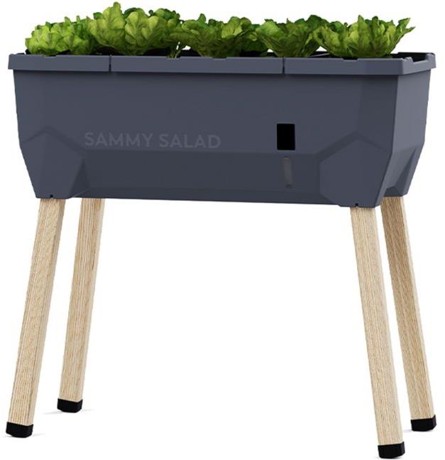 Gusta Garden SAMMY SALAD samozavlažovací kvetináč bez veka, antracit