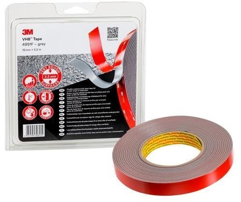 3M™ VHB™ obojstranne silne lepiaca akrylová páska 4991F, sivá, 19 mm × 5,5 m