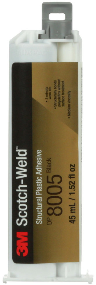 3M ™ Scotch-Weld ™ 2K akrylátové lepidlo na LSE plasty DP8005, čierne, 45 ml (10 : 1)