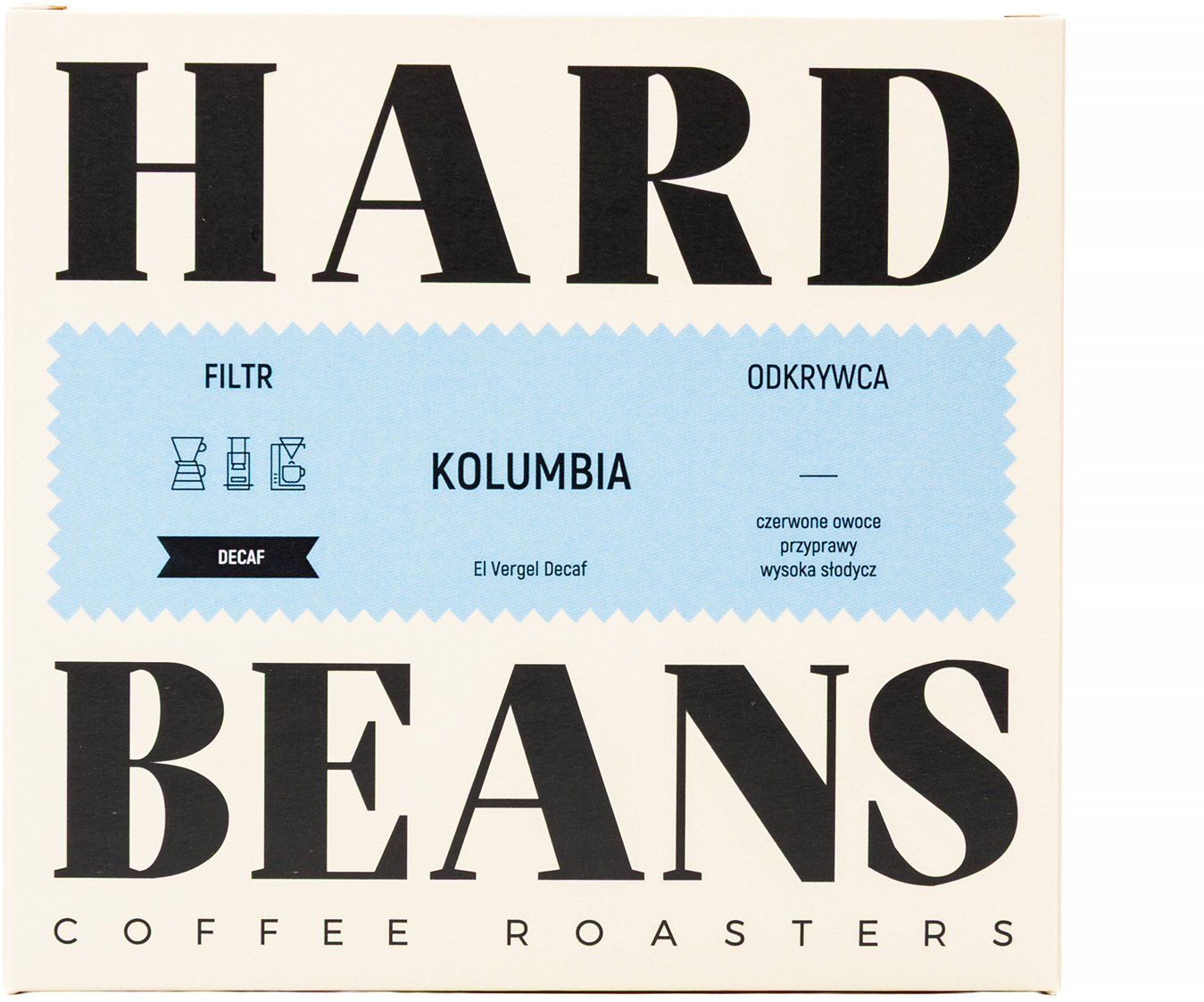 Hard Beans Columbia El Vergel Filter 250 g Decaf