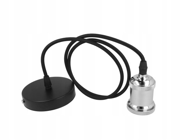 Hadex Bronx Kábel s retro objímkou, chróm