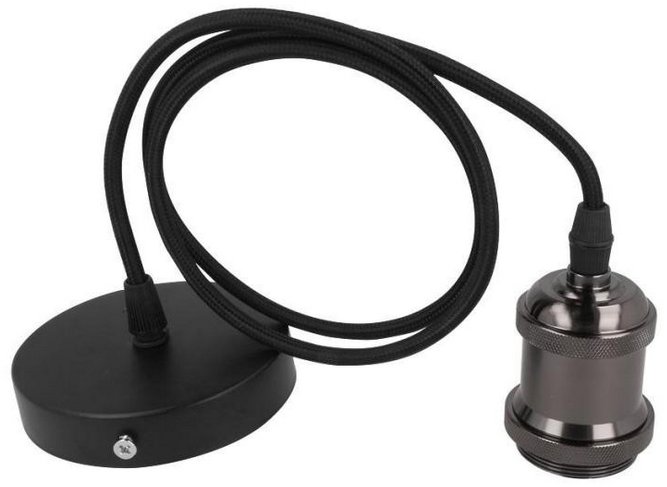 Hadex Bronx Kábel s retro objímkou, čierny