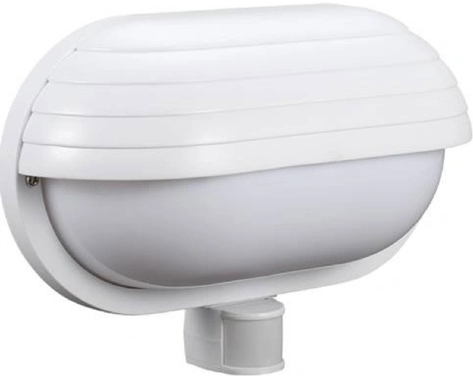 Hadex Rio Vonkajšie nástenné svietidlo so senzorom 1× E27/60 W/230 V/IP44, biele