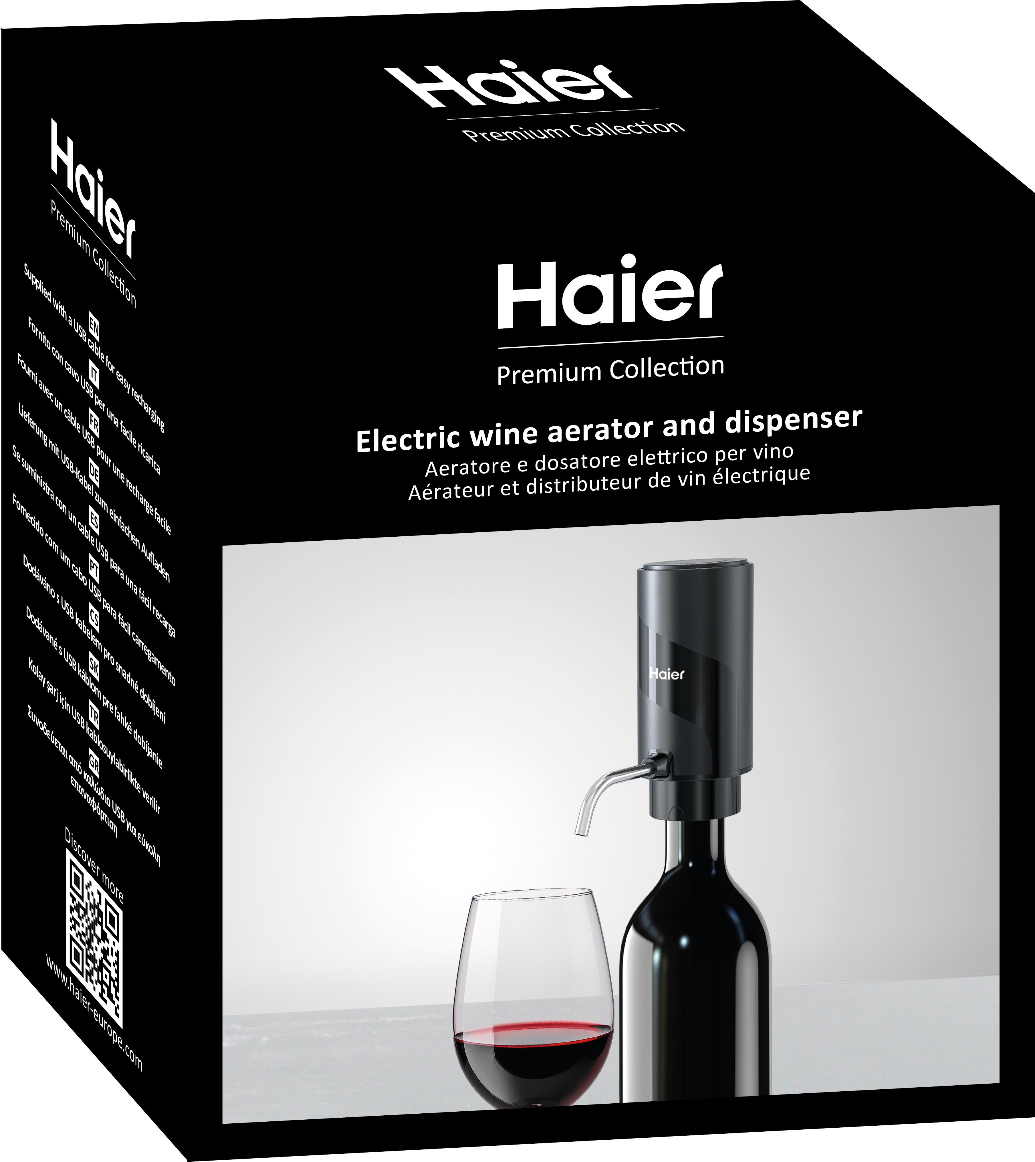 HAIER Elektrický dávkovač a prevzdušňovač na víno