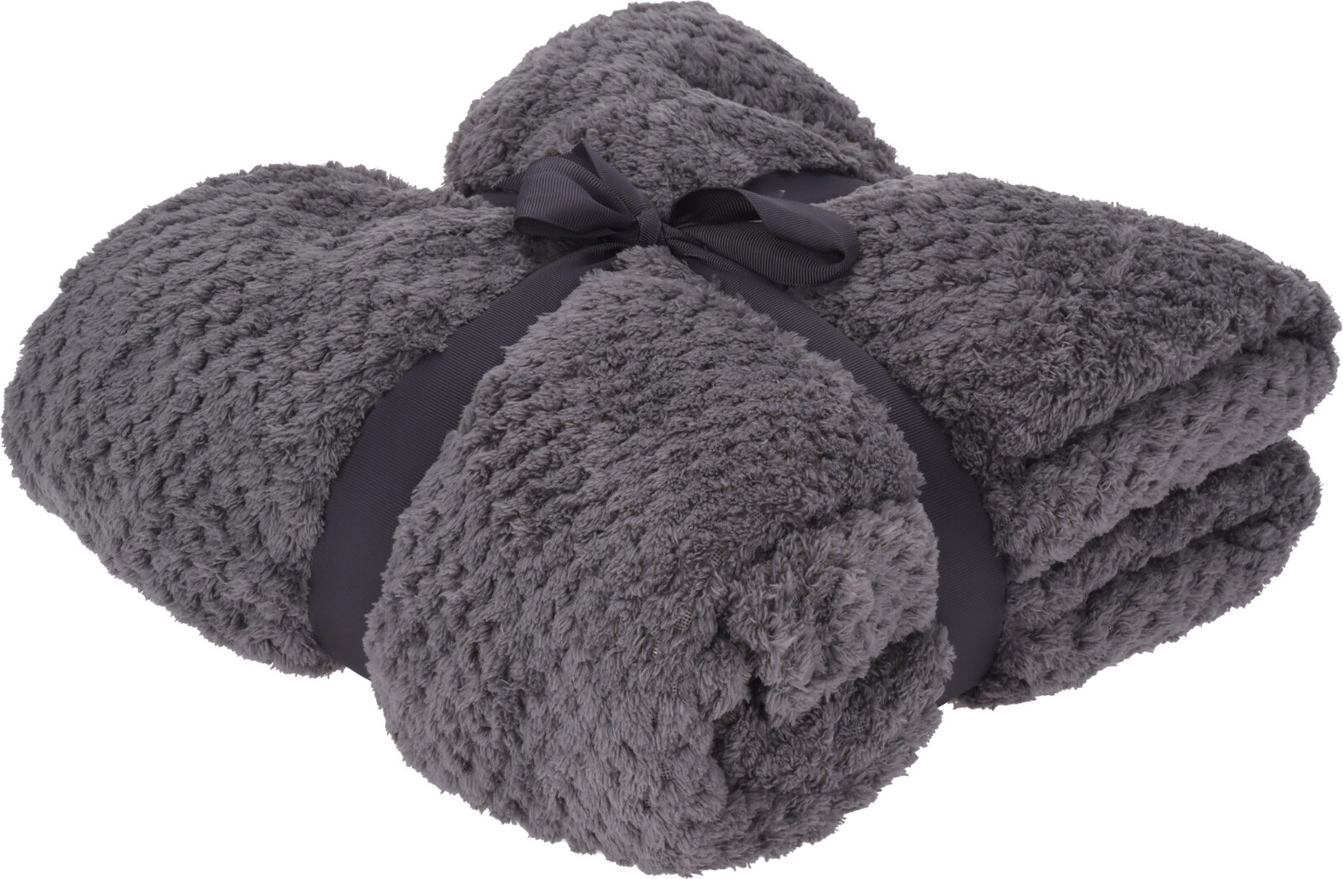 H & L Štruktúrovaná flísová deka Mero 170 × 130 cm, sivá