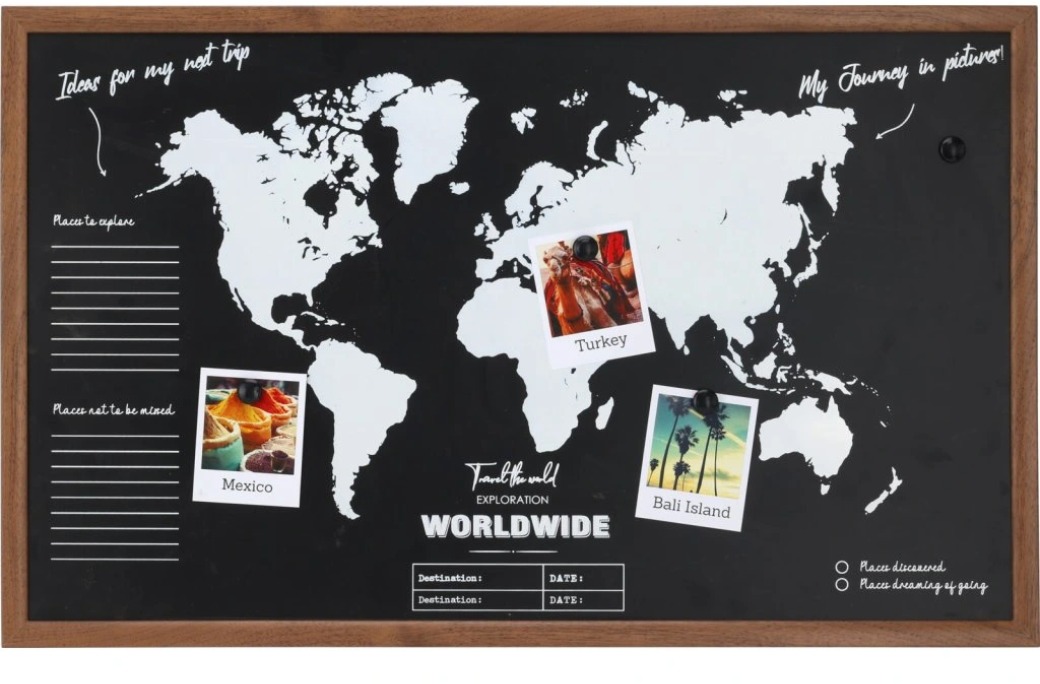H&L Magnetická nástěnná tabule World 78 × 48 cm
