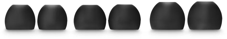 Hama silikónové štuple na slúchadlá, 3 veľkosti, čierne