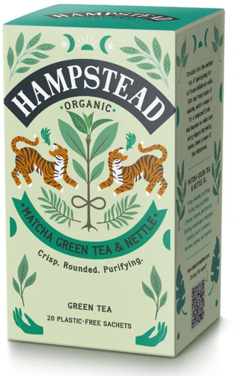 Hampstead Tea BIO Zelený čaj Matcha a žihľava 20 ks