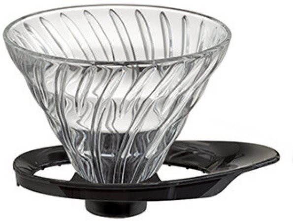Hario Dripper V60-02, sklenený, čierny
