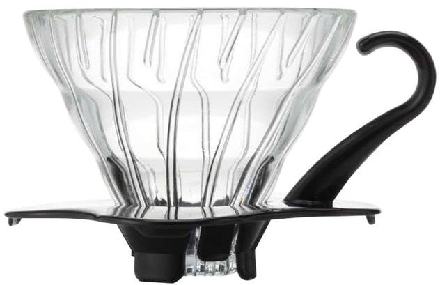 Hario Dripper V60-01, sklenený, čierny