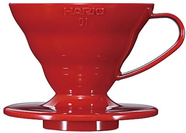 Hario Dripper V60-01, plastový, červený