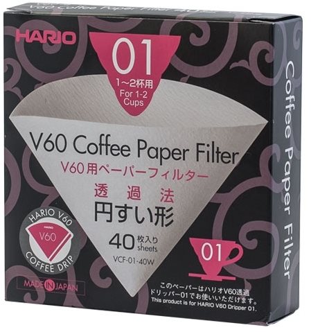 Hario papierové filtre V60-01 40 ks