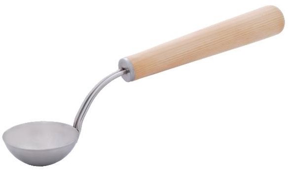 Harvia Naběračka nerezová s dřevěnou rukojetí 40 cm, borovice