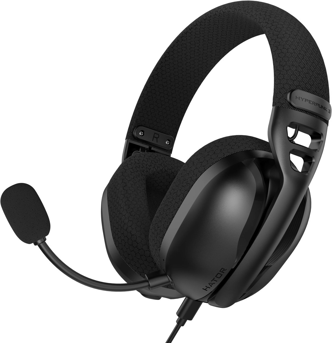 HATOR HYPERPUNK 3 USB headset, čierny
