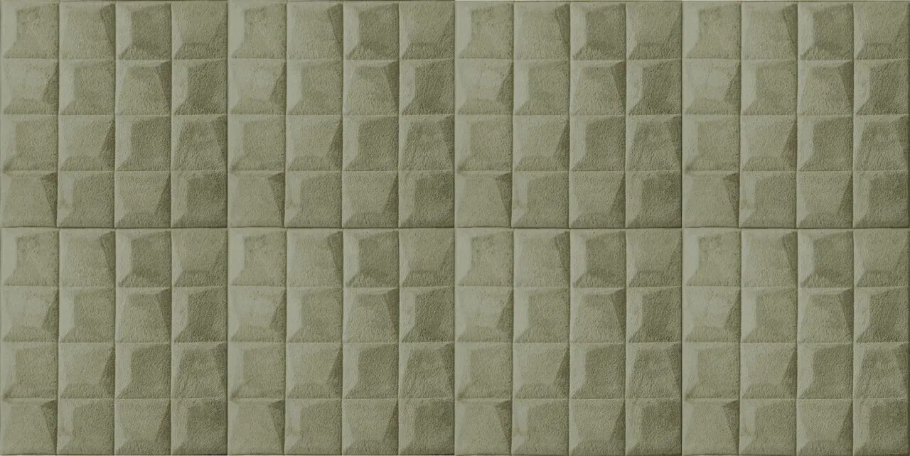 HCS deco 3D samolepiace stenové panely, khaki kocky, zamat/velvet