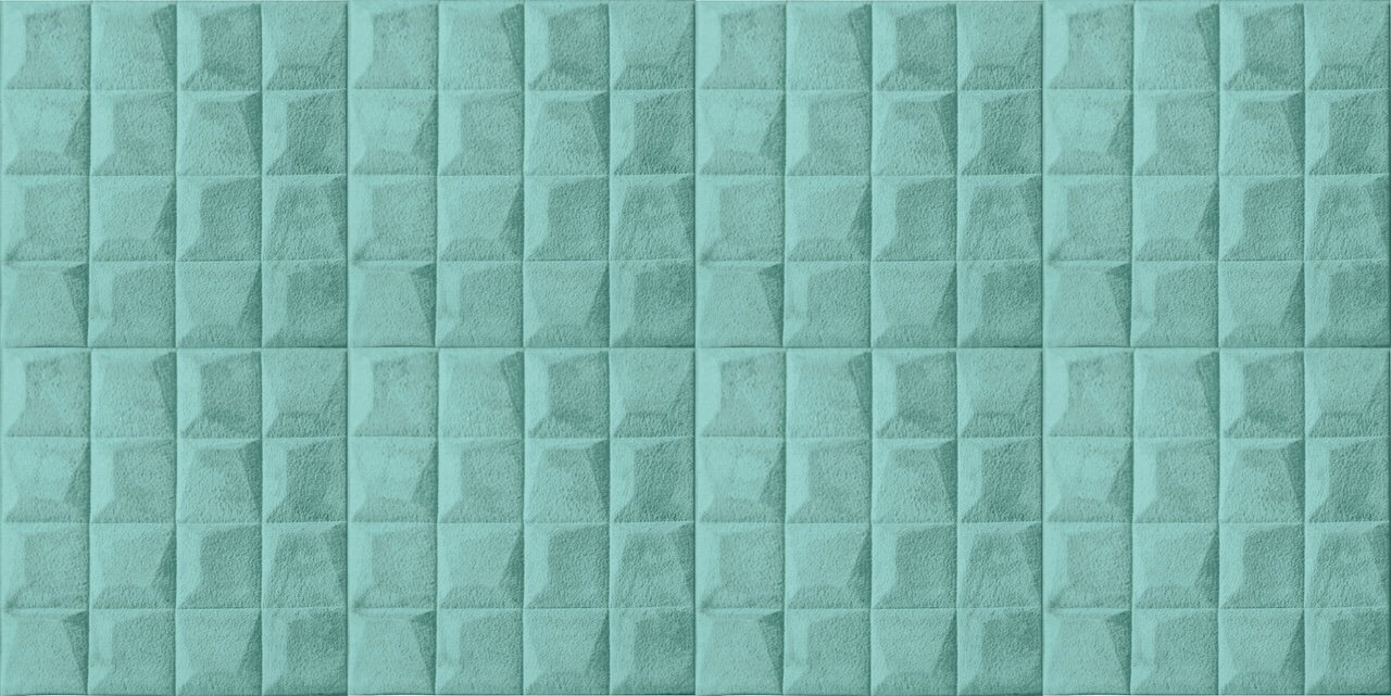HCS deco 3D samolepiace stenové panely, mintové kocky, zamat/velvet