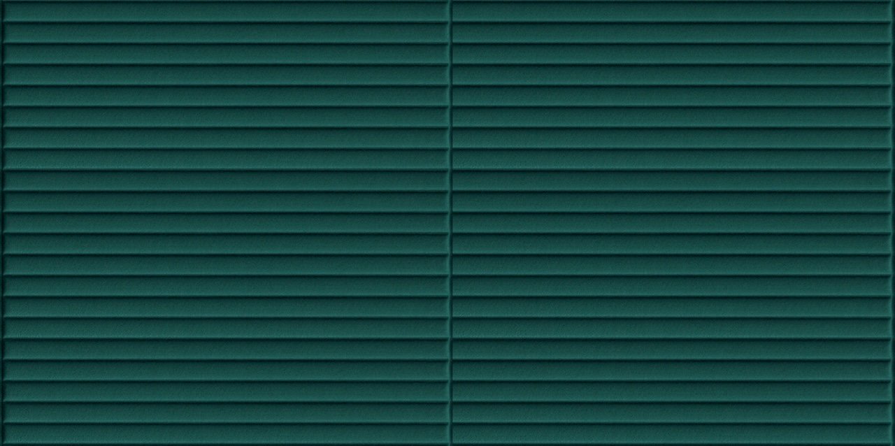 HCS deco 3D samolepiace stenové panely, smaragdovo zelené mini pruhy, zamat/velvet