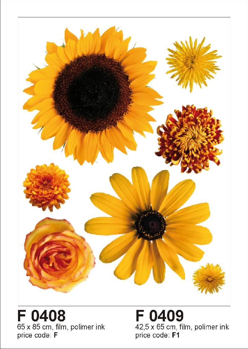 F0408 Samolepiaca dekorácia SUN FLOWER BIG 65 × 85 cm