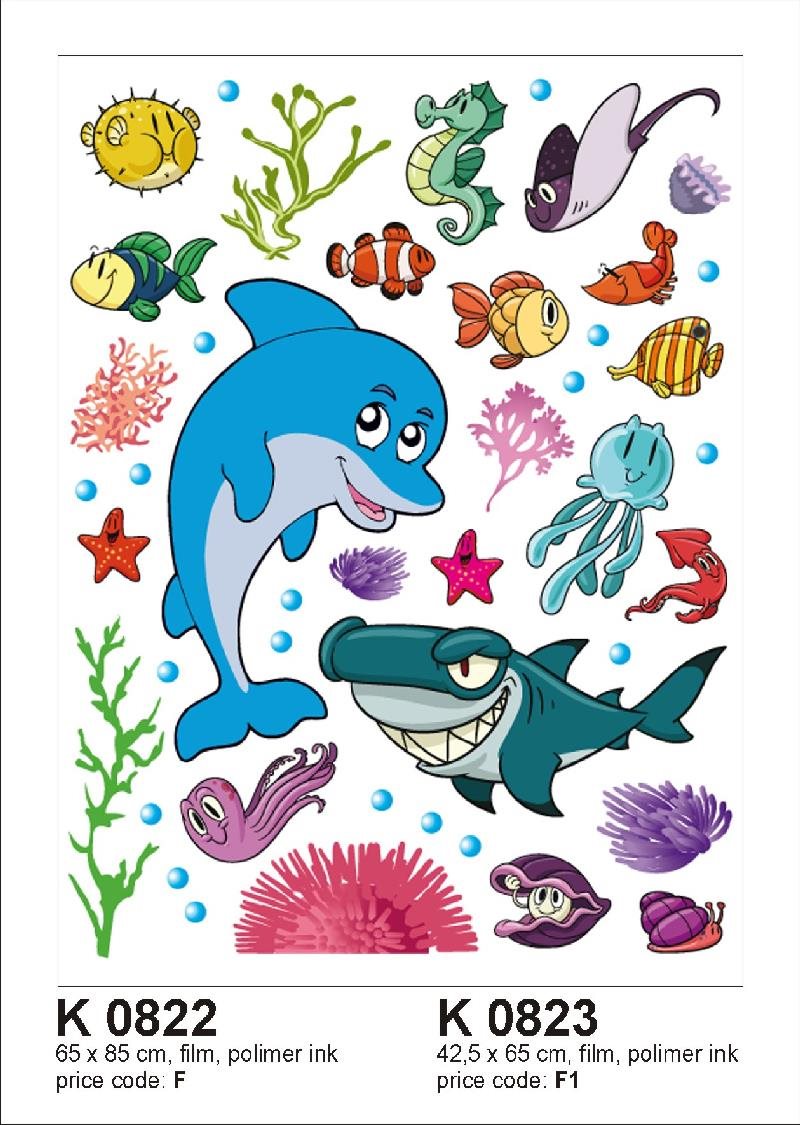 K0822 Samolepiaca dekorácia DOLPHIN BIG 65 × 85 cm