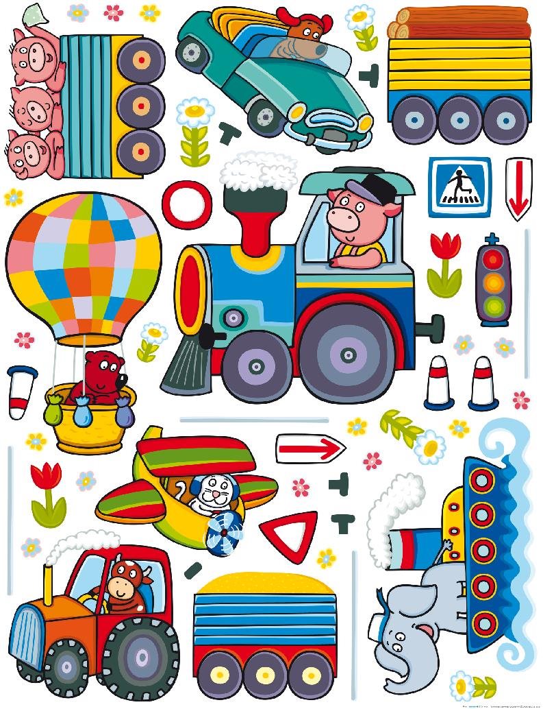 K1046 Samolepiaca dekorácia WALL STICKER TRAIN 65 × 85 cm