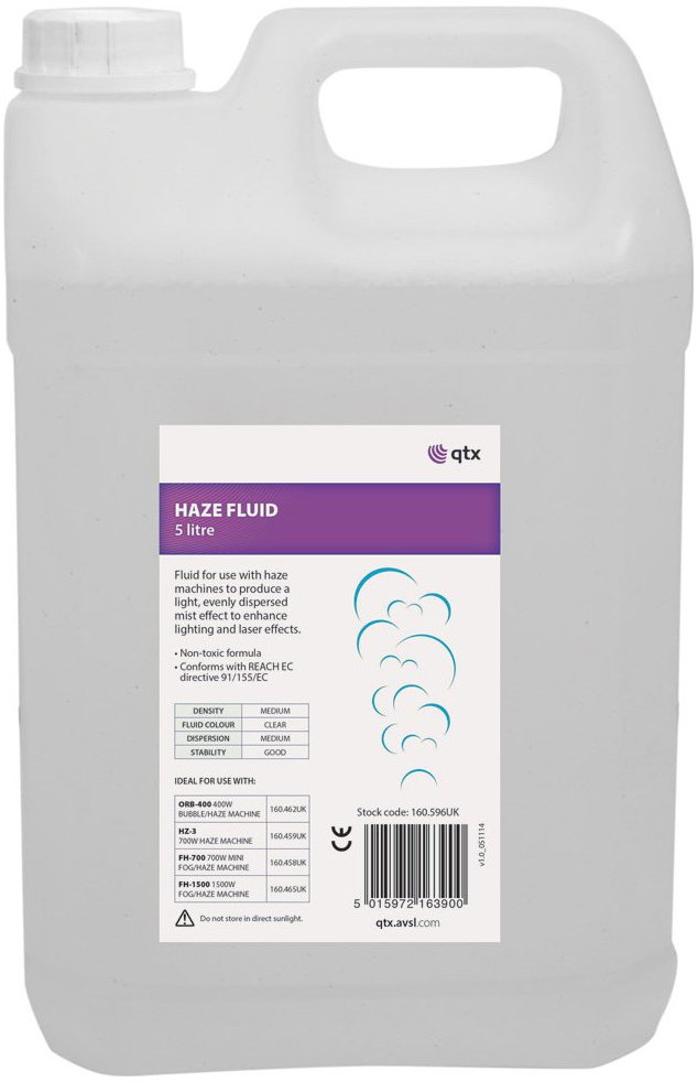 QTX náplň Eco HAZE do výrobníka hmly, 5 l