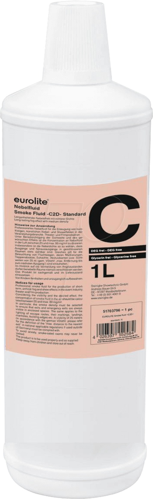 Eurolite náplň do výrobníka hmly -C2D- standard 1 l