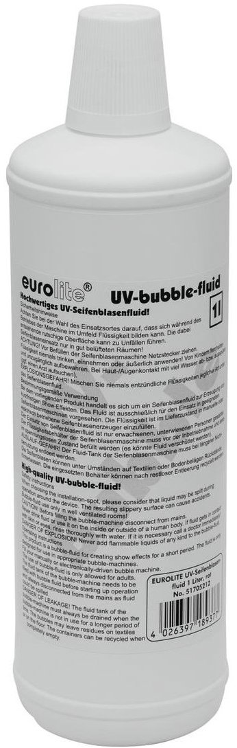 Eurolite UV „Bubble“ náplň do výrobníka bublín červená, 1 l