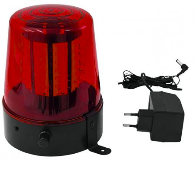 Eurolite LED policajný maják, 108 LED, červený