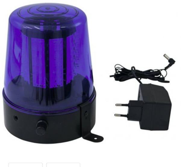 Eurolite LED policajný maják, 108 LED, modrý