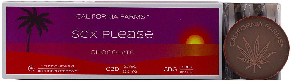 California Farms Sex please Čokoláda, 200 mg CBD, 150 mg CBG