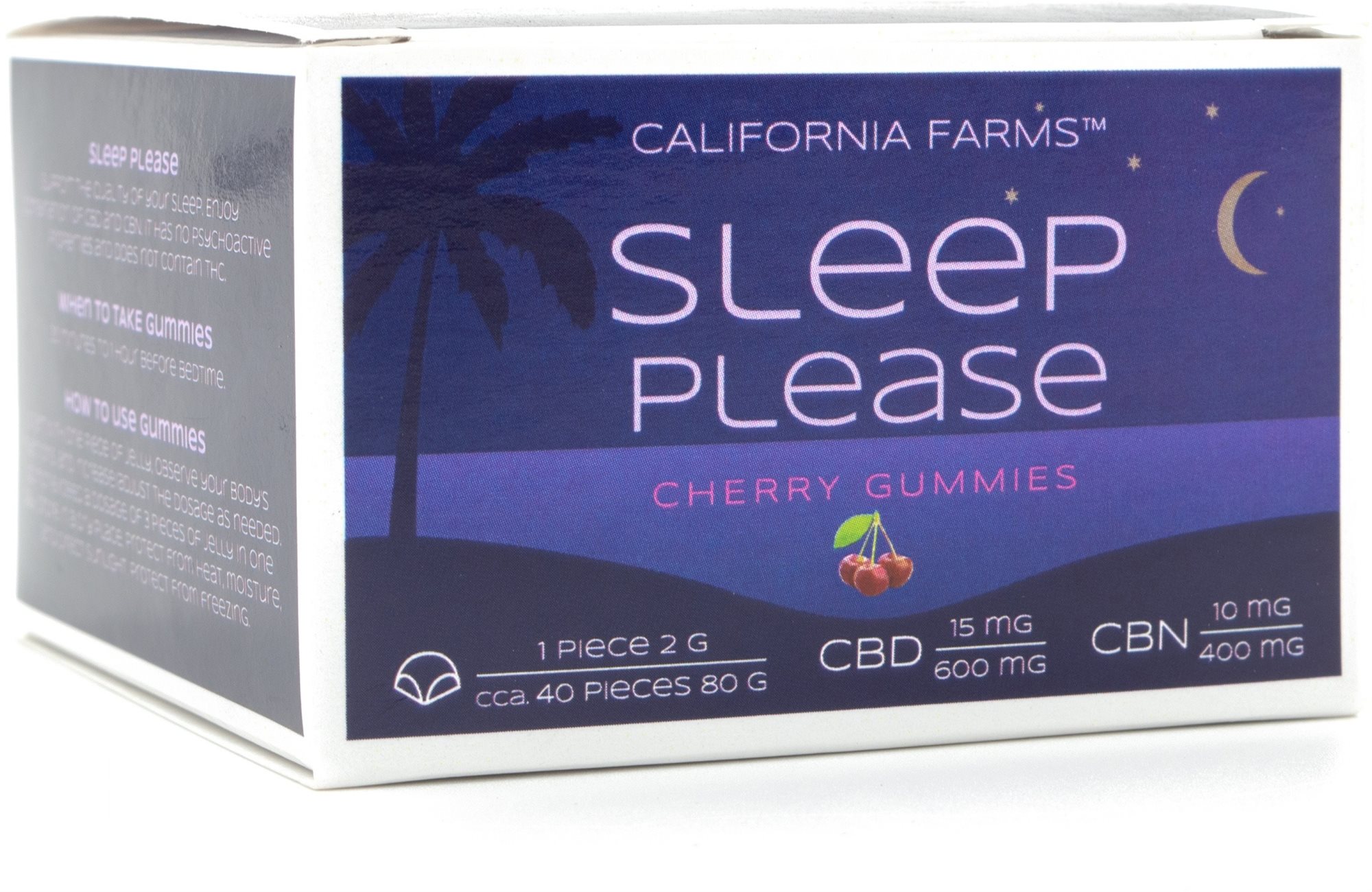 California Farms Sleep please Želé, 600 mg CBD, 400 mg CBN