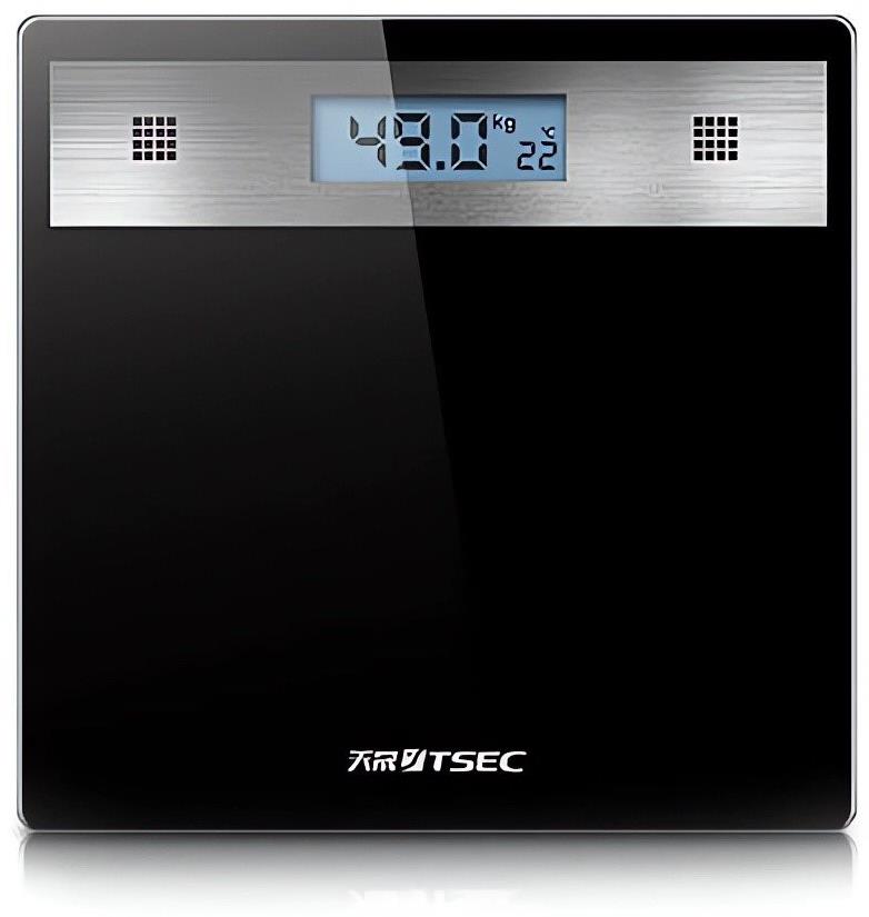 Verk 17090 Digitálna osobná váha sklenená, LCD, 180 kg / 100 g, čierna