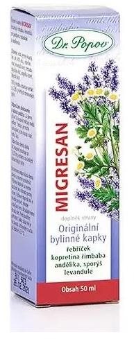 Dr. Popov Migresan originálne bylinné kvapky 50 ml