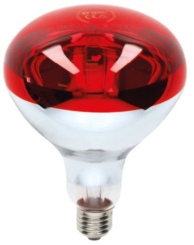 Garsaco Prémiová výhrevná infra žiarovka E27 GSC, 250 W, 125 mm, rubínová