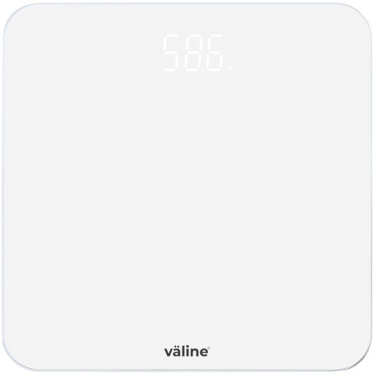 Garsaco Väline Kocarli, max 180 kg, na 3 baterie AAA, tvrzené sklo, bílá