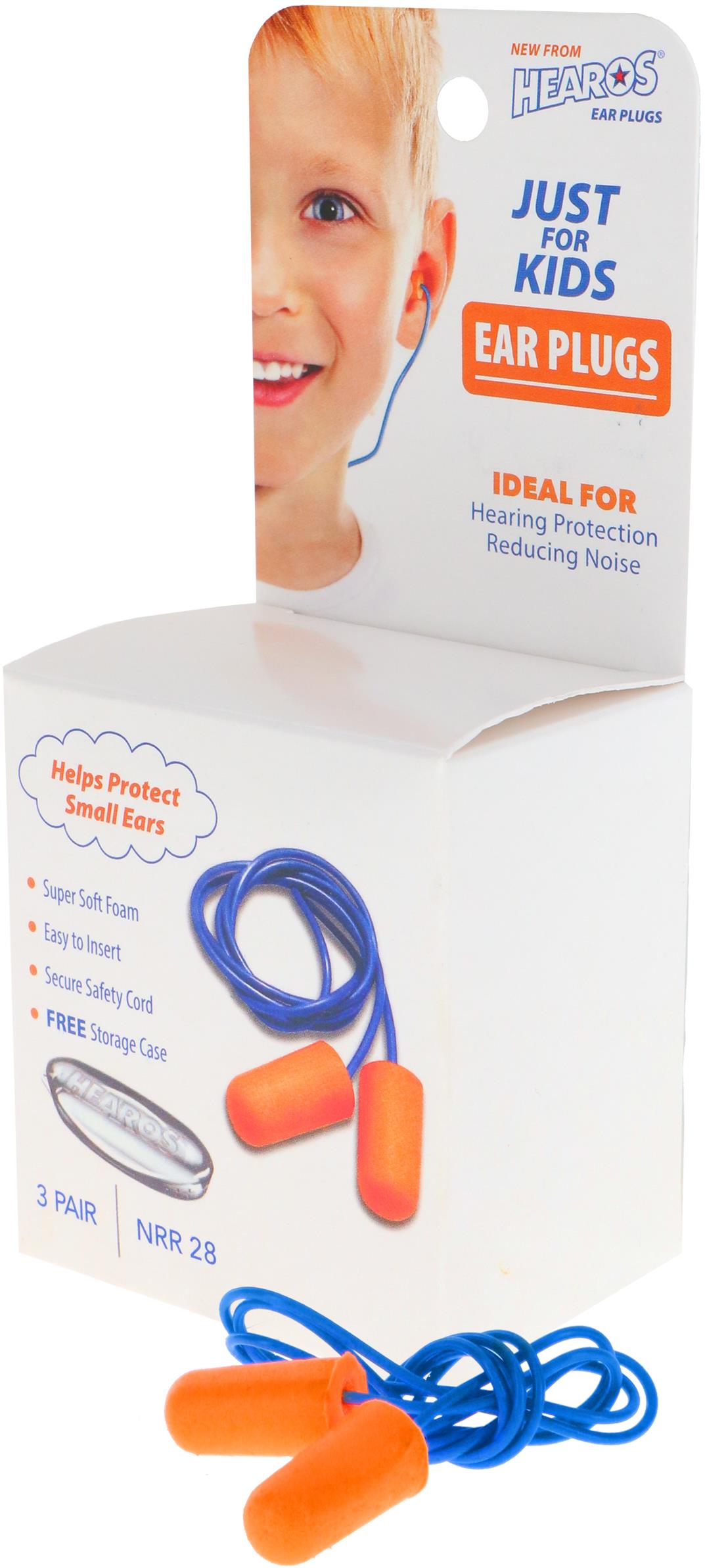 HEAROS Just for Kids Ear Plugs NRR 28dB 3 Pairs