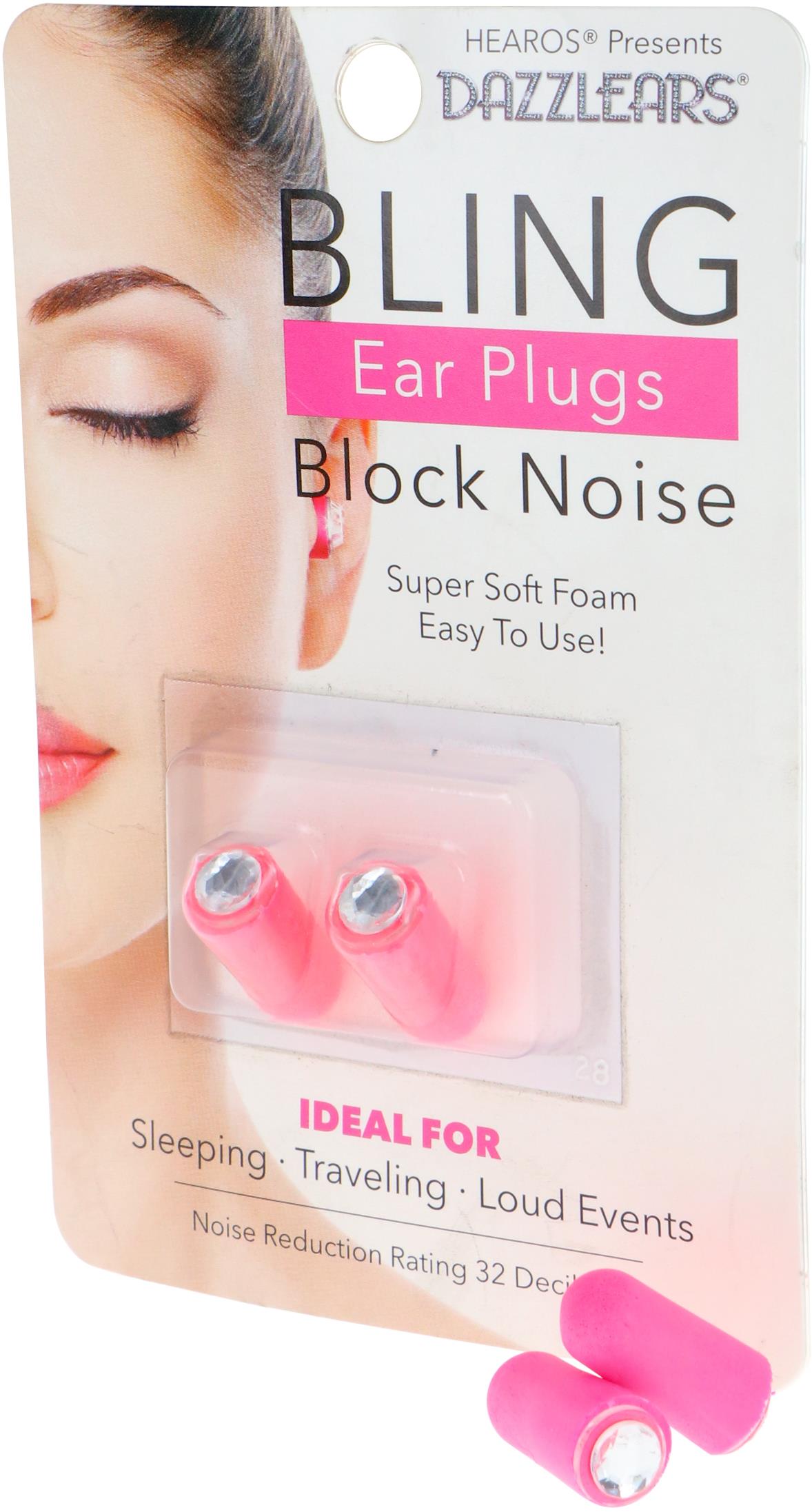 HEAROS DAZZLEARS Bling Ear Plugs Pink NRR 32dB 1 Pair