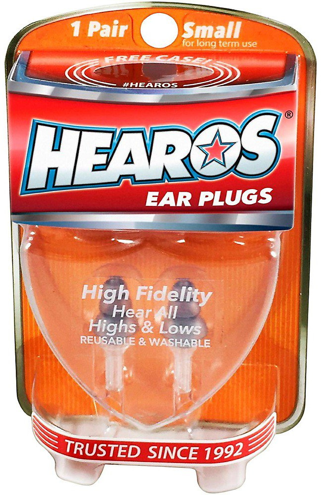 HEAROS High Fidelity Ear Plugs for Long Term Use Small NRR 12dB 1 Pair