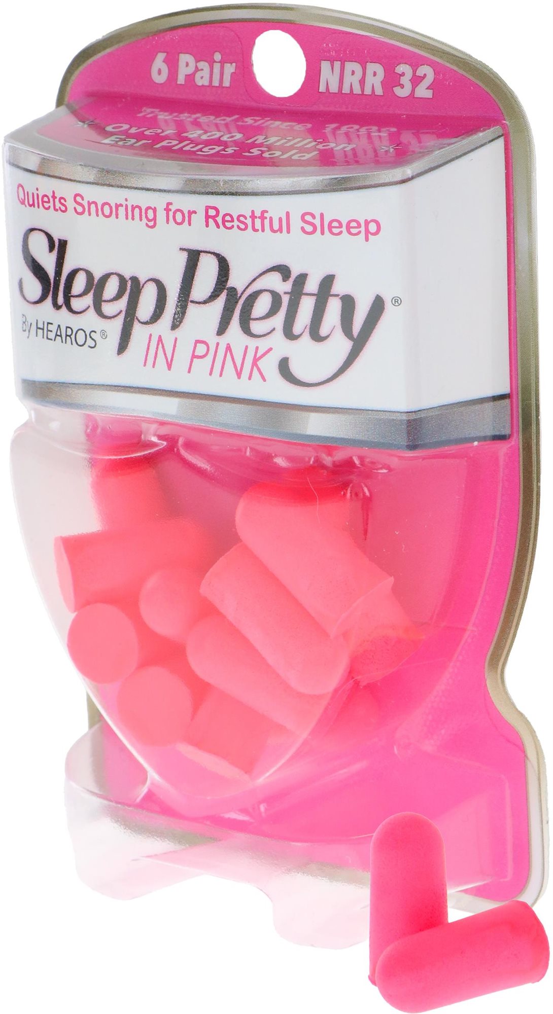 HEAROS Sleep Pretty in Pink Ear Plugs NRR 32dB 6 Pairs