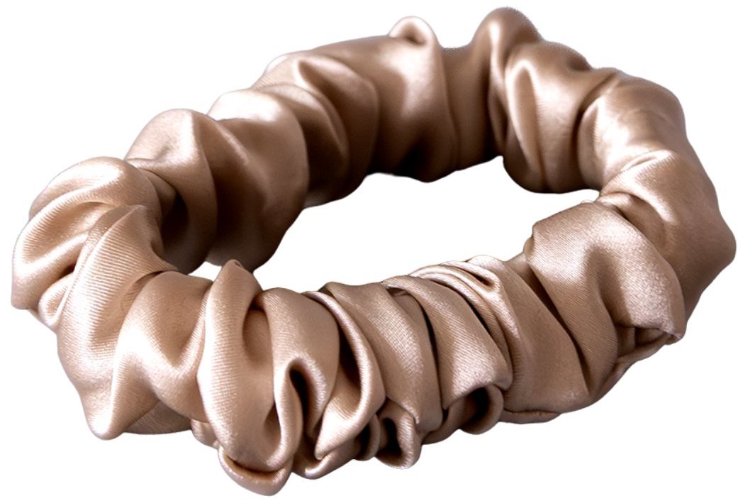 HEDDA Hodvábna gumička Mallys, rose gold skinny