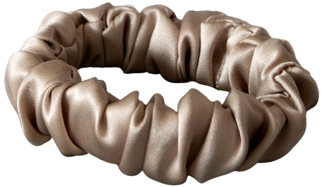 HEDDA Hodvábna gumička Mallys, béžová skinny