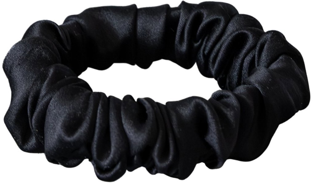 HEDDA Hodvábna gumička Mallys, čierna skinny