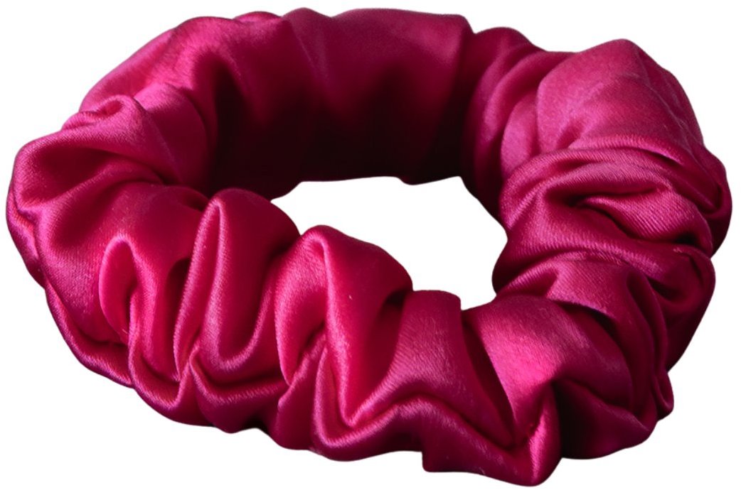 HEDDA Hodvábna gumička Mallys, tmavoružová skinny