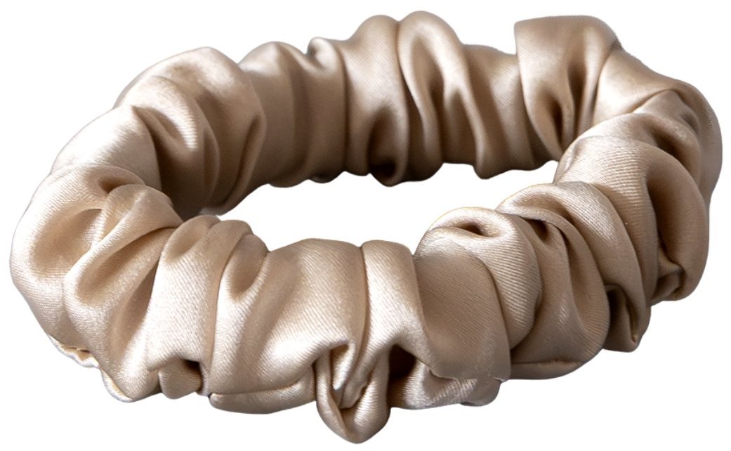 HEDDA Hodvábna gumička Mallys, svetlobéžová skinny